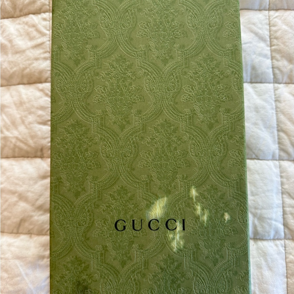 New 👡Gucci Block Heel Mule Sandal - Nero Black & Gold Leather, 7.5 - Picture 7 of 12